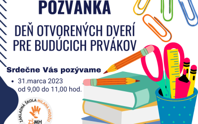 DEŇ OTVORENÝCH DVERÍ PRE BUDÚCICH PRVÁKOV