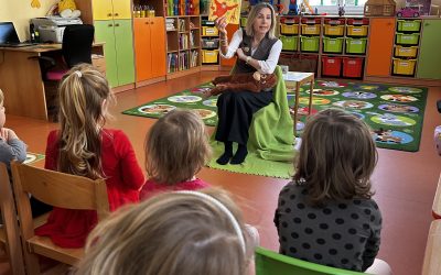 Školkari na stretnutí s pani spisovateľkou